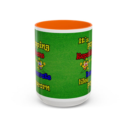 popping like popcorn - Accent Mug (green turf)
