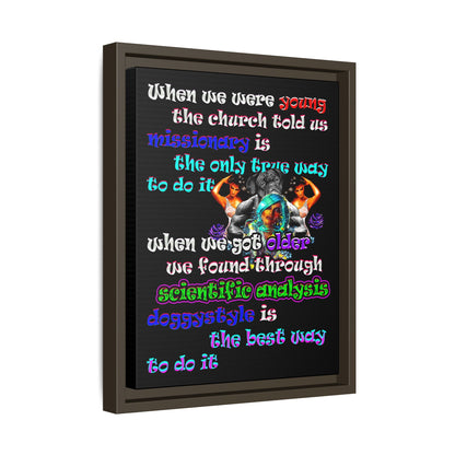 doggystyle - framed canvas art (black)