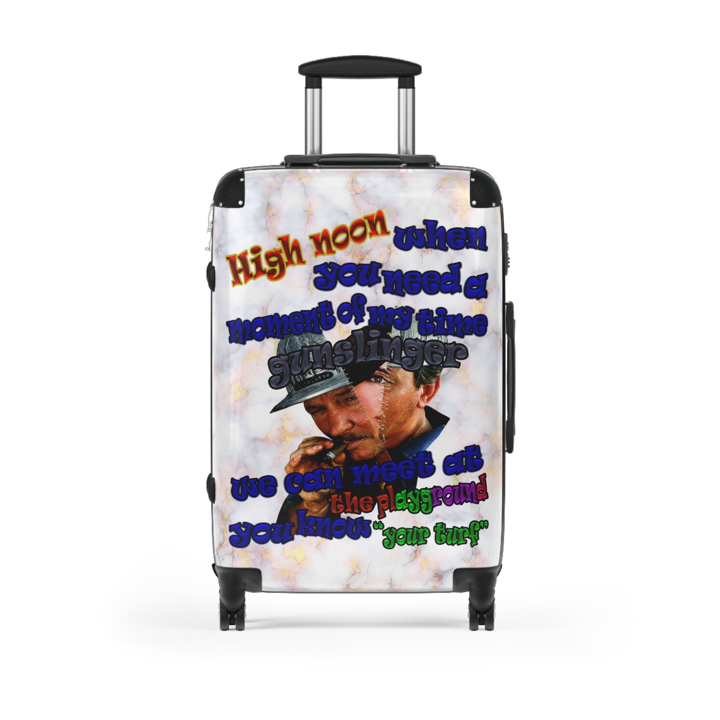 high noon - Suitcase (white marble)