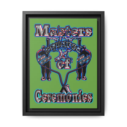 em cee squared - framed canvas art (green)