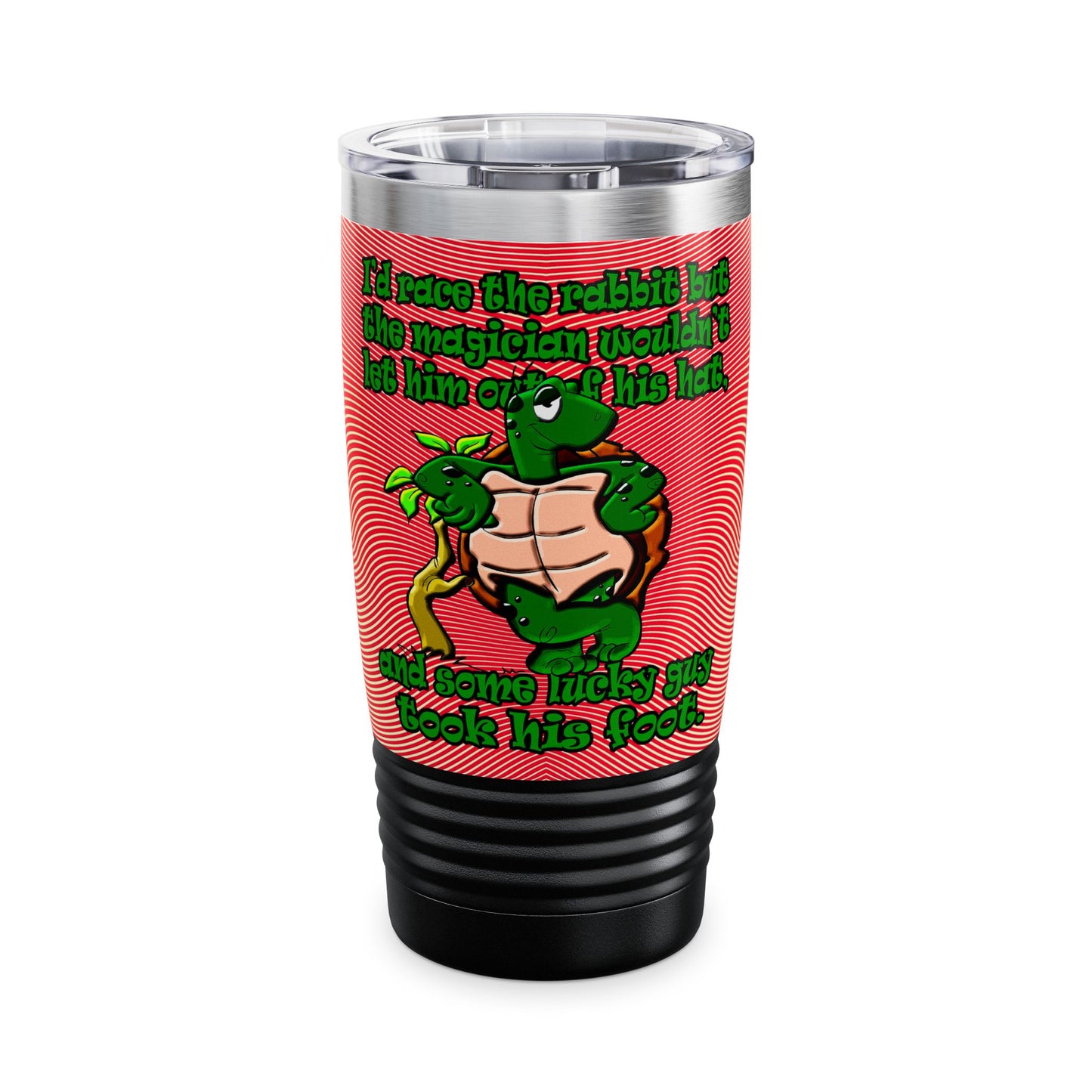 turtle race - Ringneck Tumbler, 20oz (yellow-orange wave)