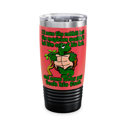 turtle race - Ringneck Tumbler, 20oz (yellow-orange wave)