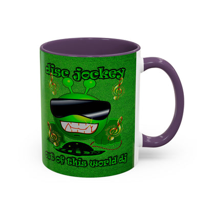 disc jockey - Accent Mug (green turf)