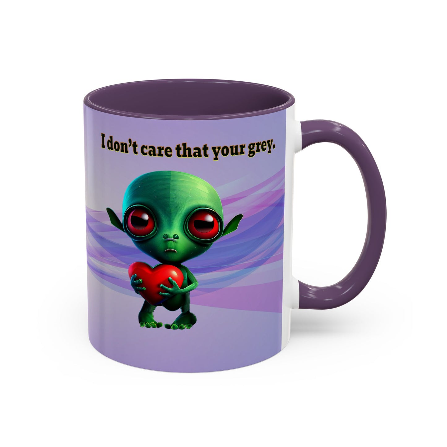 I don't care that your grey - Accent Mug (light blue-pink wave)