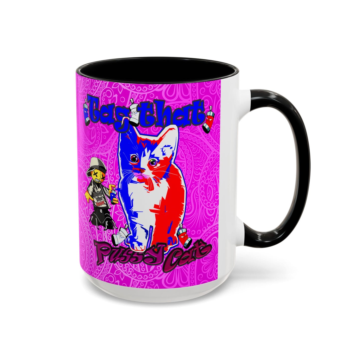 tag that - Accent Mug (pink swirl)