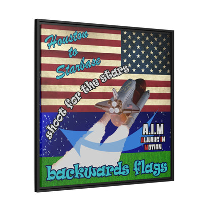 shoot for the stars - framed canvas art ('snoops' background)