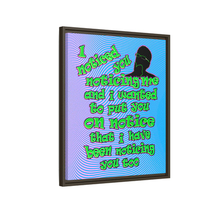 noticed you noticing - framed canvas art (light blue-purple wave)