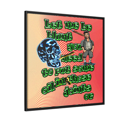 og - framed canvas art (yellow-orange wave)