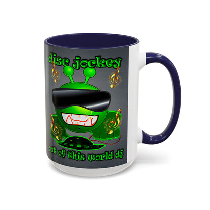 disc jockey - Accent Mug (grey-light grey)