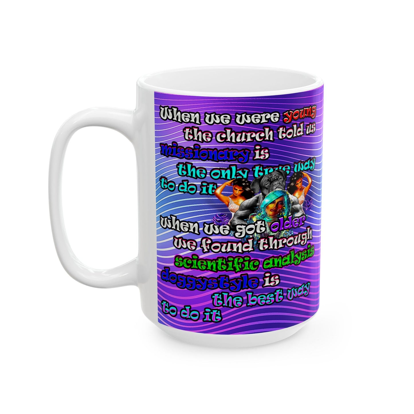 doggystyle - White Mug (purple wave)