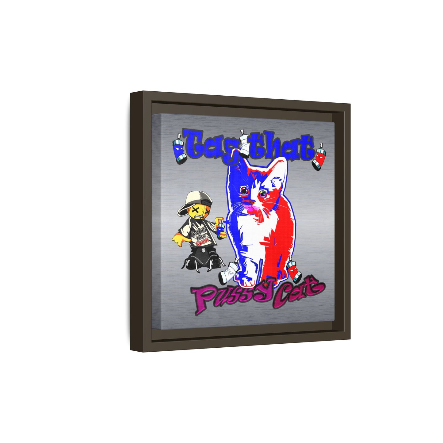 tag that - framed canvas art (brushed nickel)