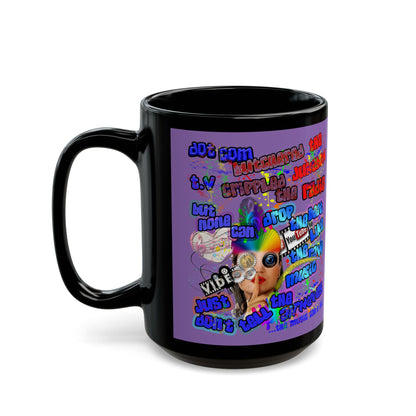 drop the beat - Black Mug (light purple)