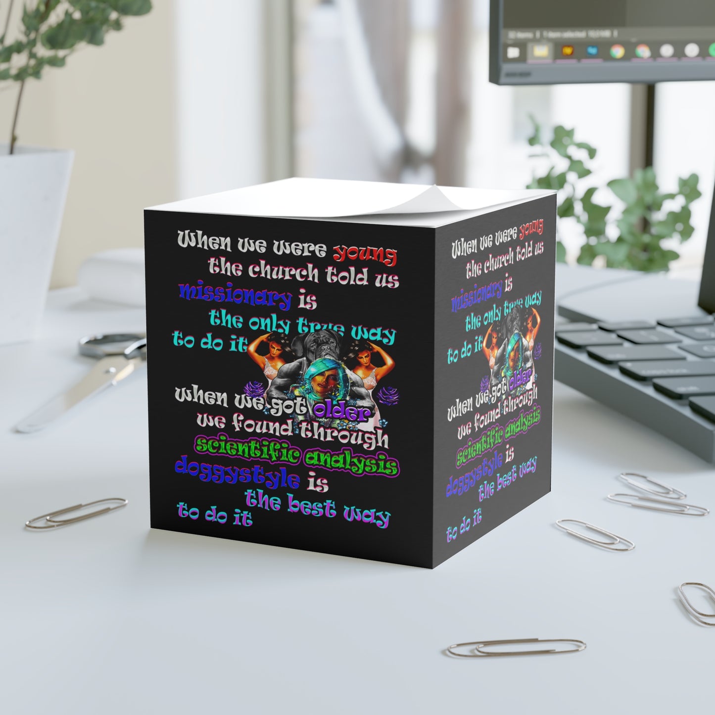 doggystyle - note cube (black)