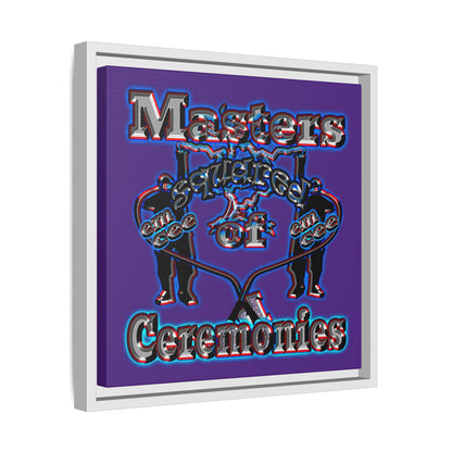 em cee squared - framed canvas art (purple)