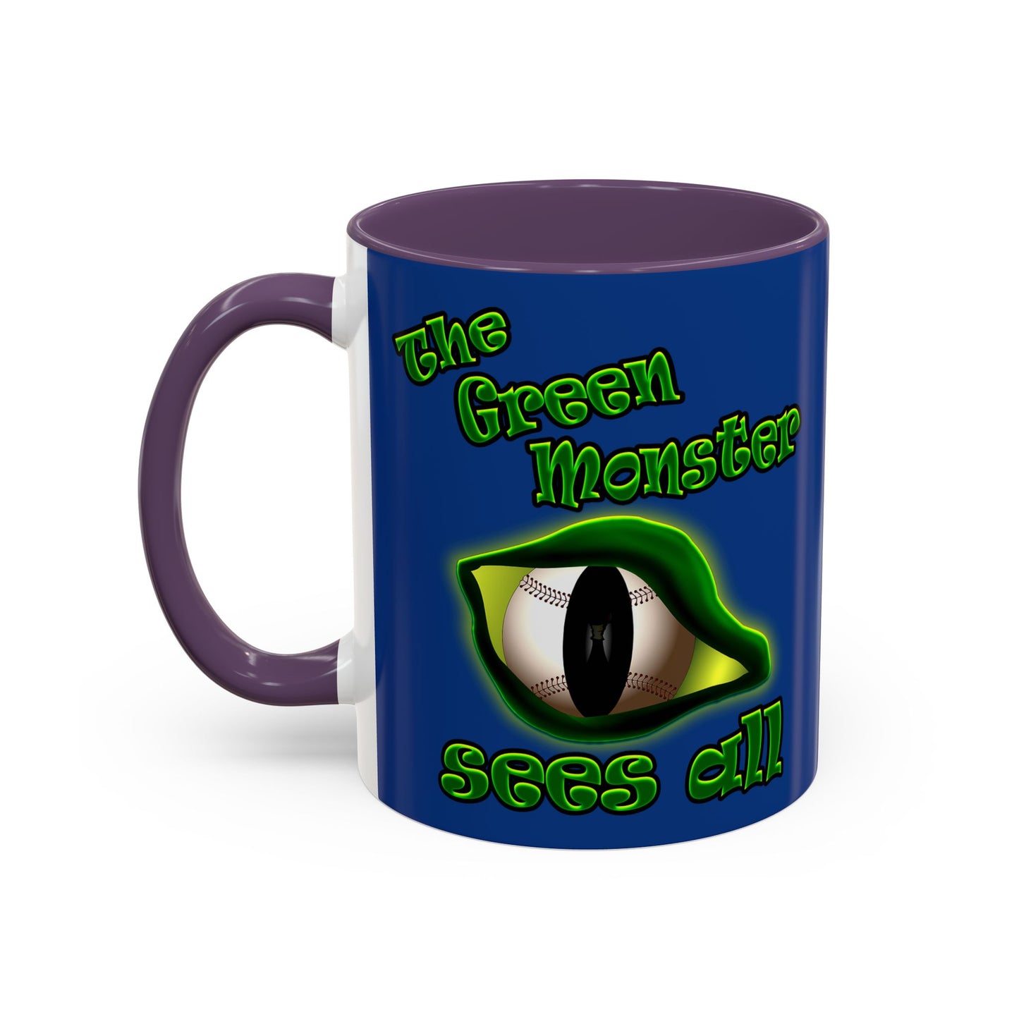 green monster - Accent Mug (dark blue)