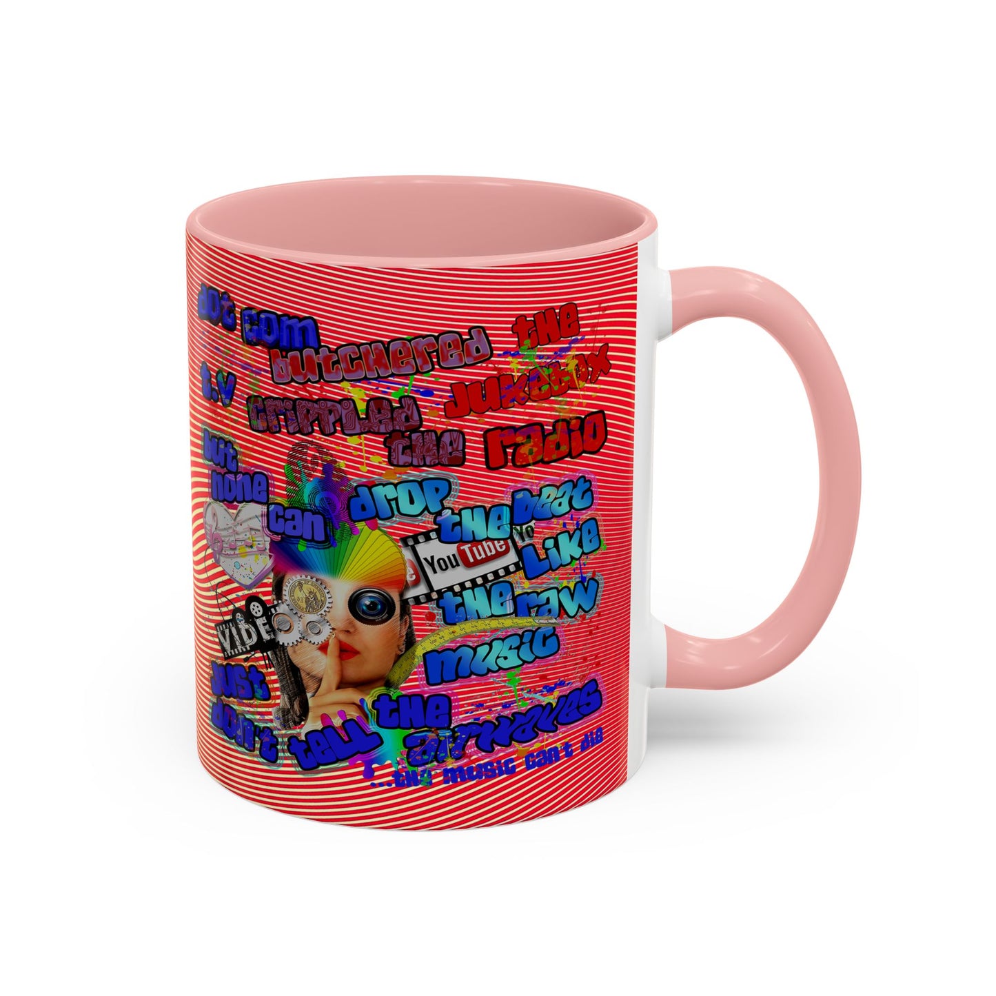 drop the beat - Accent Mug (yellow-orange wave)