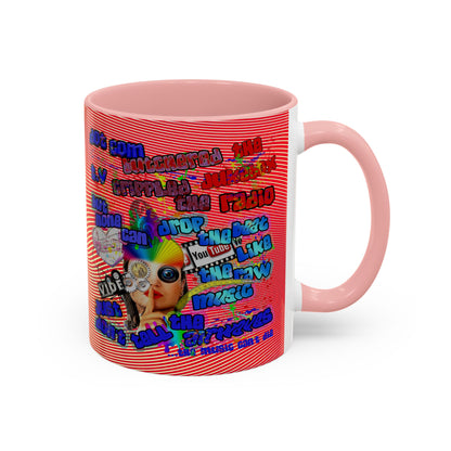 drop the beat - Accent Mug (yellow-orange wave)