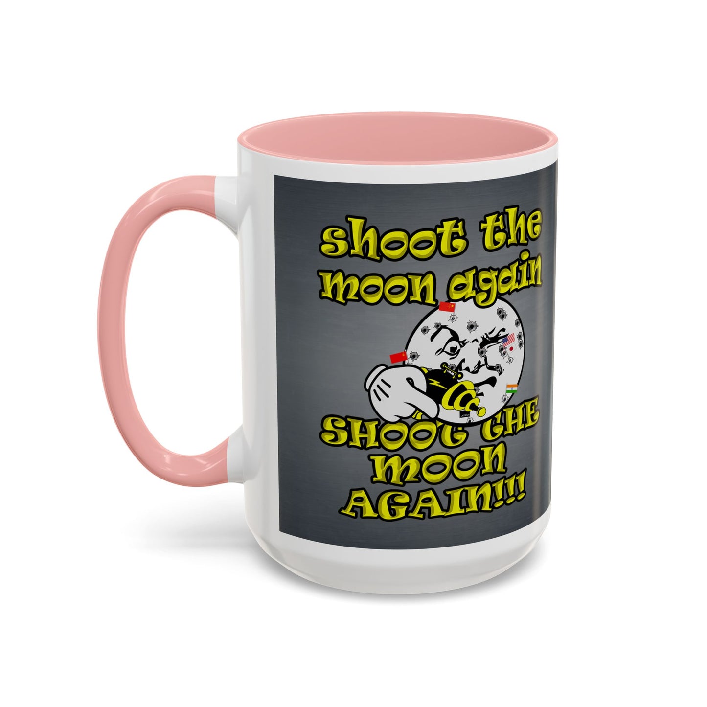 shoot the moon again - Accent Mug (grey-light grey)
