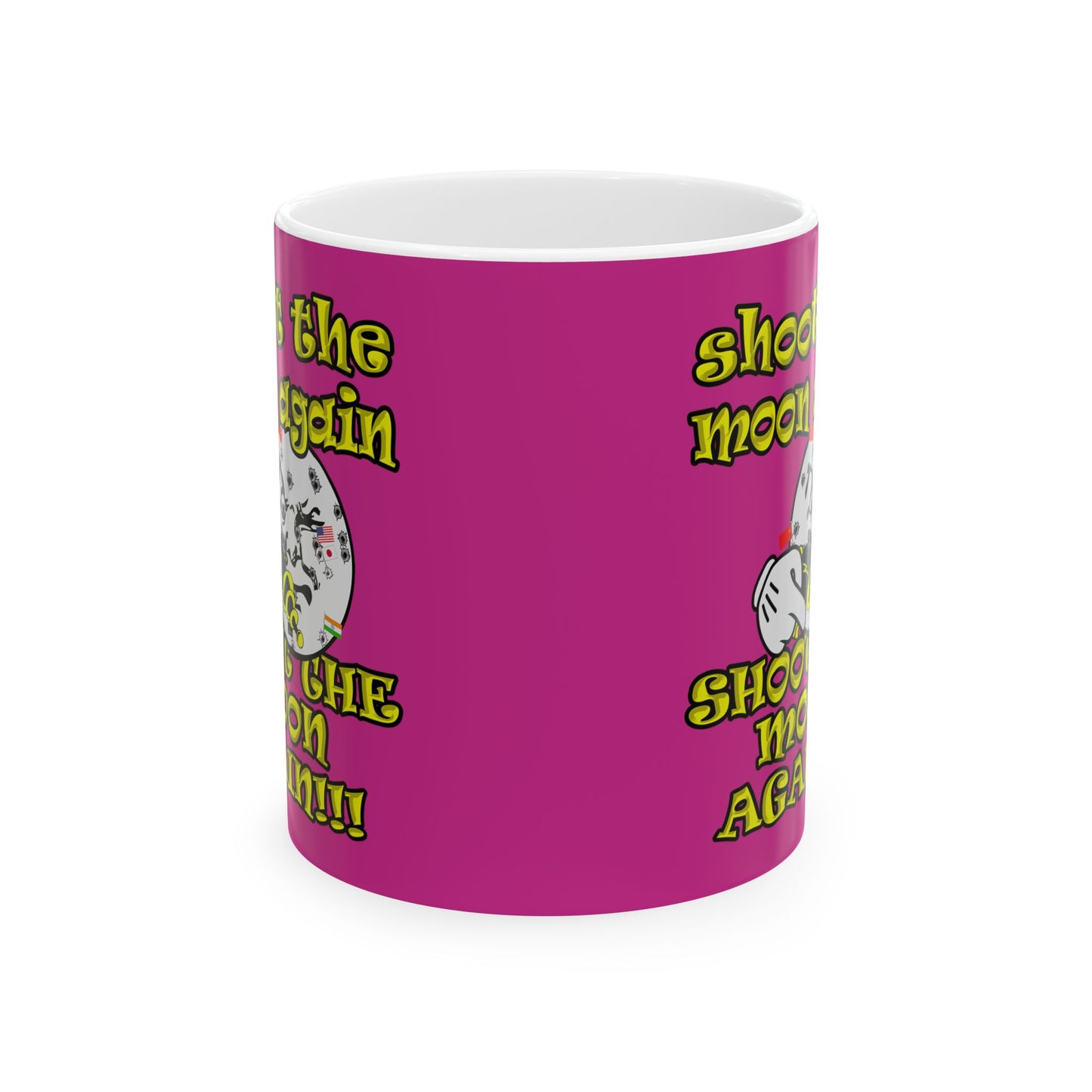 shoot the moon again - White Mug (pink)
