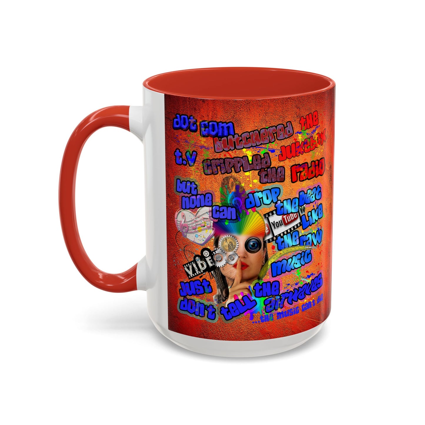 drop the beat - Accent Mug (burnt orange)