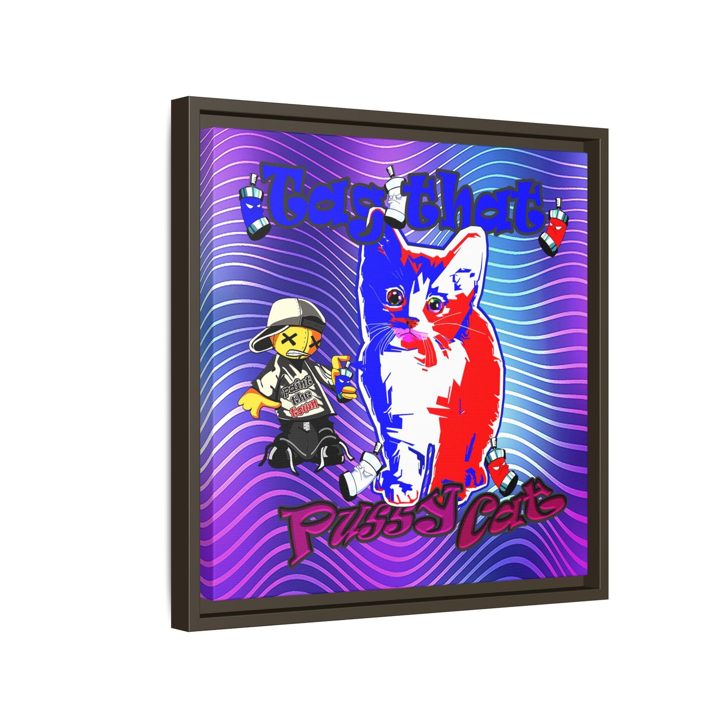 tag that - framed canvas art (purple wave)