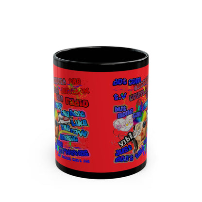 drop the beat - Black Mug (red)