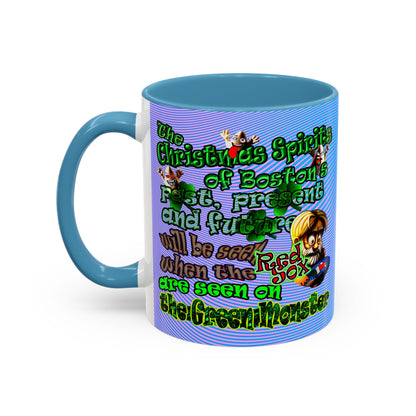 christmas spirits of boston - Accent Mug (light blue-purple wave)