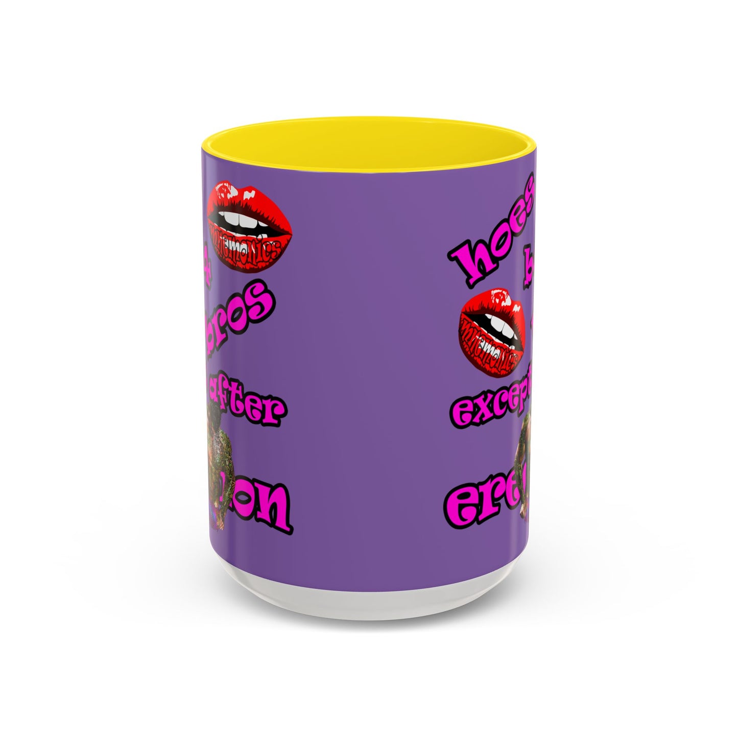 hoes b4 bros - Accent Mug (light purple)