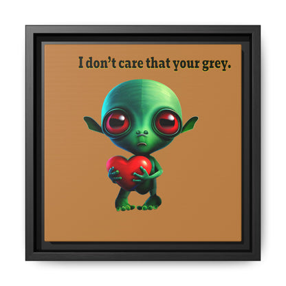 I don't care that your grey - framed canvas art (light brown)