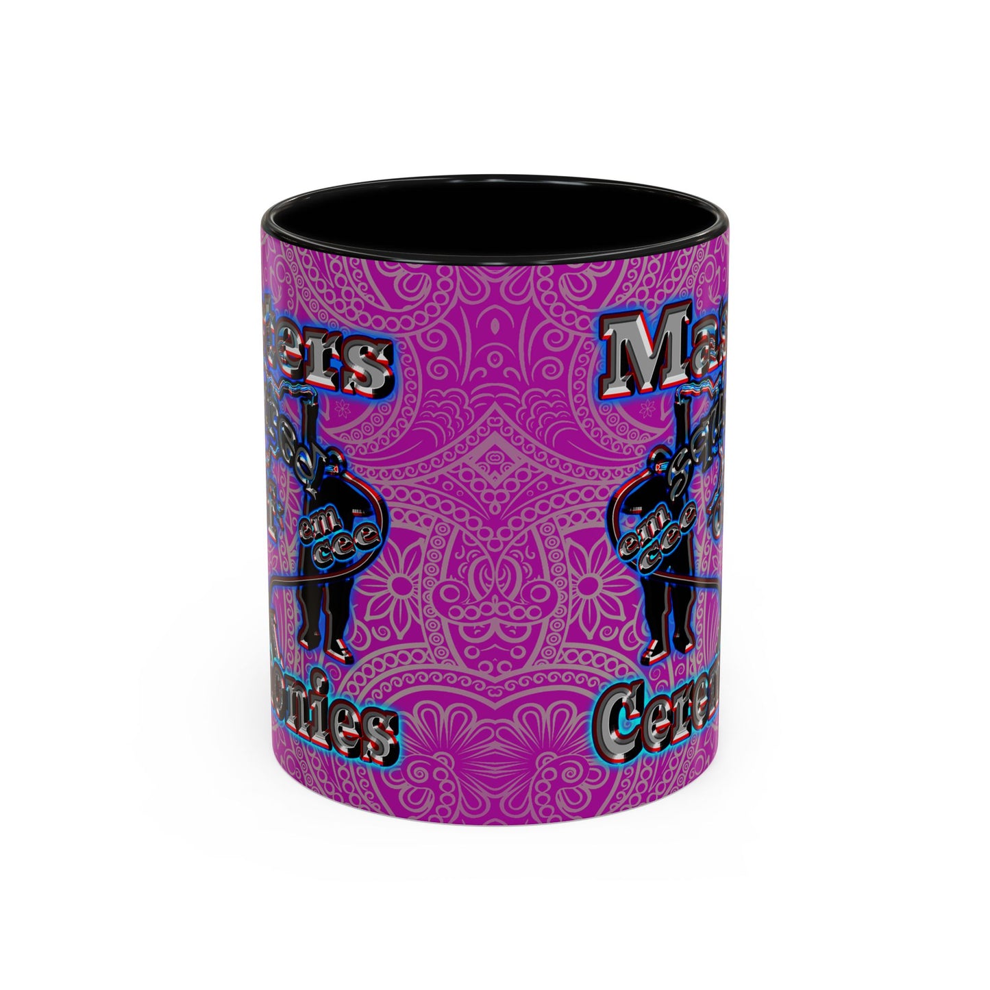em cee squared - Accent Mug (pink swirl)