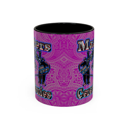 em cee squared - Accent Mug (pink swirl)