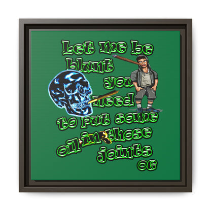 og - framed canvas art (dark green)