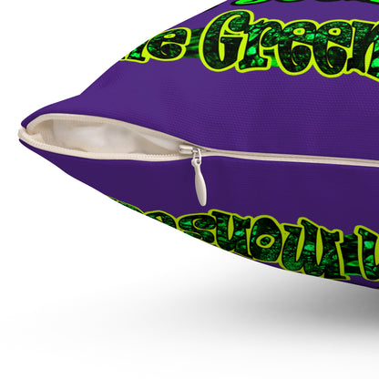 christmas spirits of boston - Spun Polyester Square Pillow - (purple)