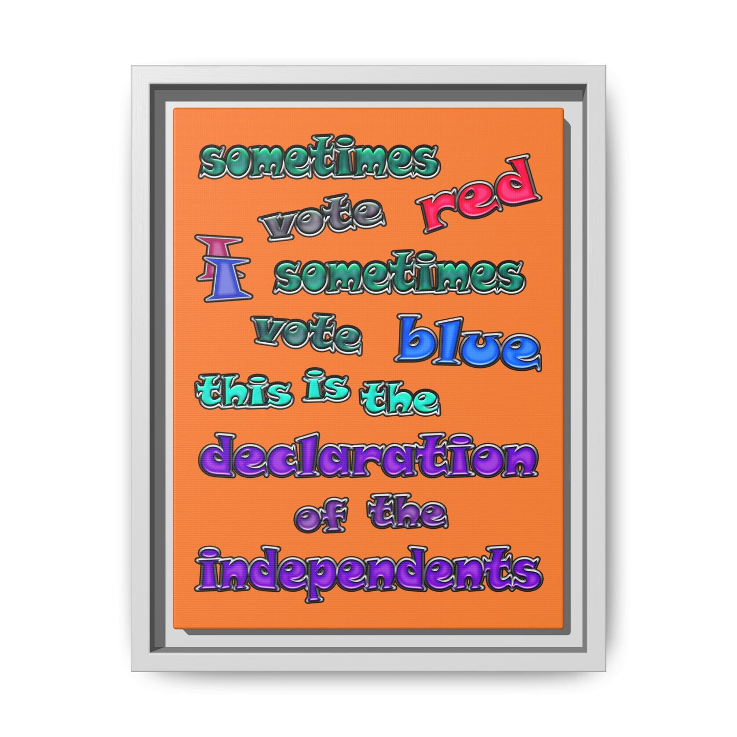 declaration of the independents - framed canvas art (crusta)
