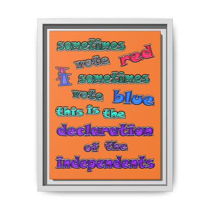 declaration of the independents - framed canvas art (crusta)