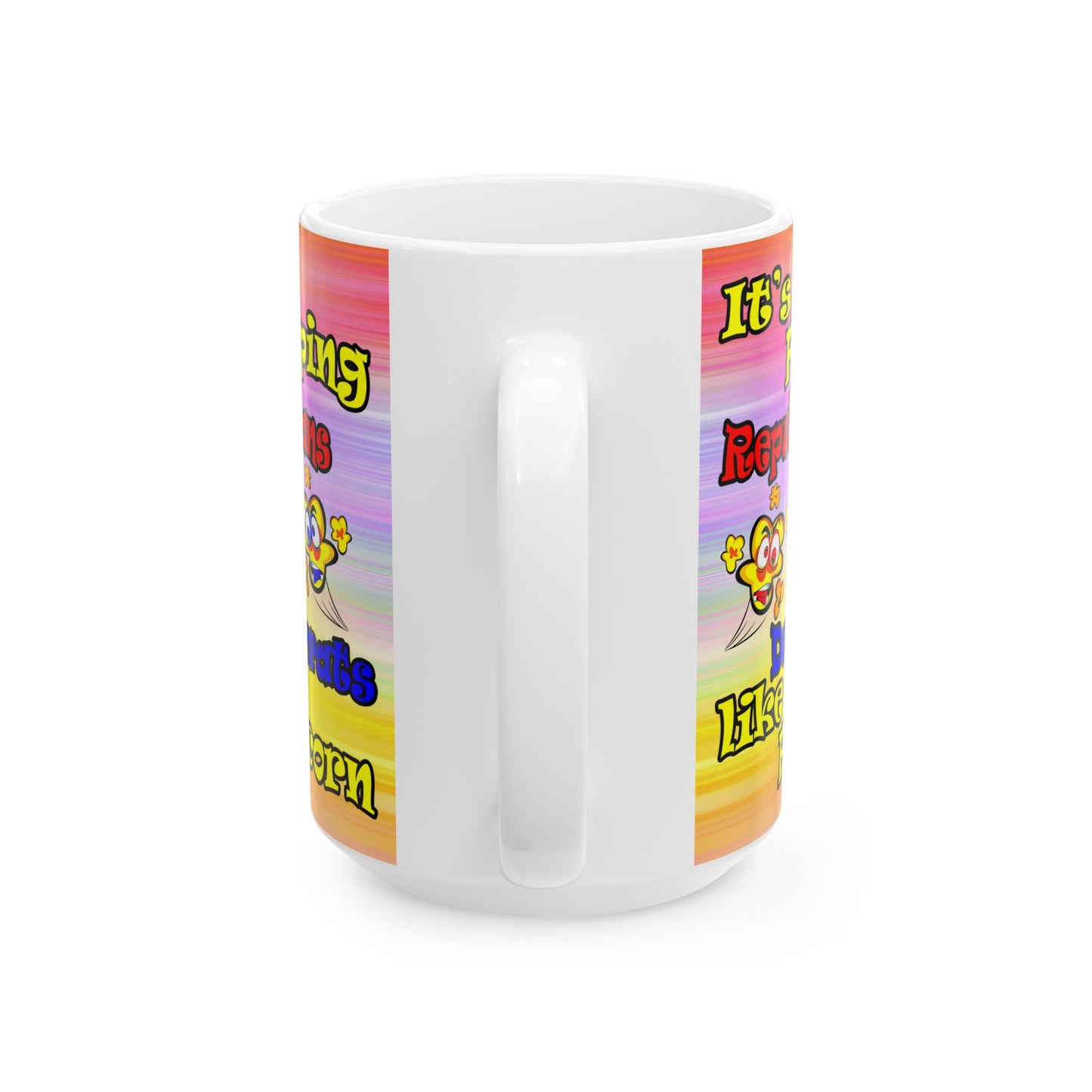 popping like popcorn - White Mug (color blur)