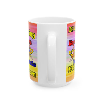 popping like popcorn - White Mug (color blur)