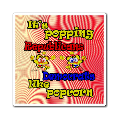 popping like popcorn - Magnets - (yellow-orange wave)