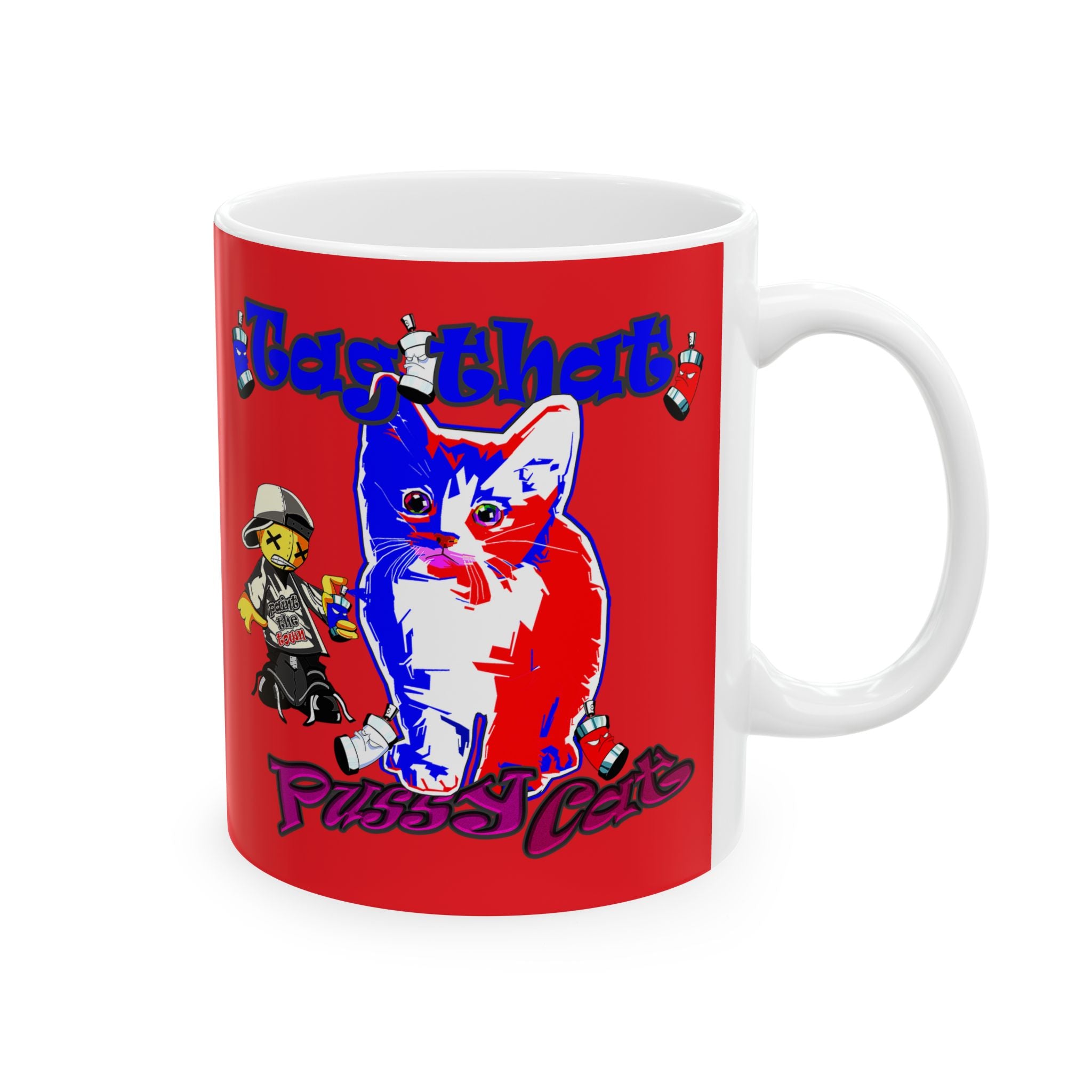 tag that - White Mug (red)