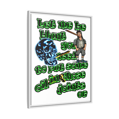 og - framed canvas art (white)