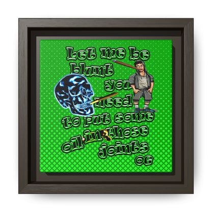 og - framed canvas art (logo green)