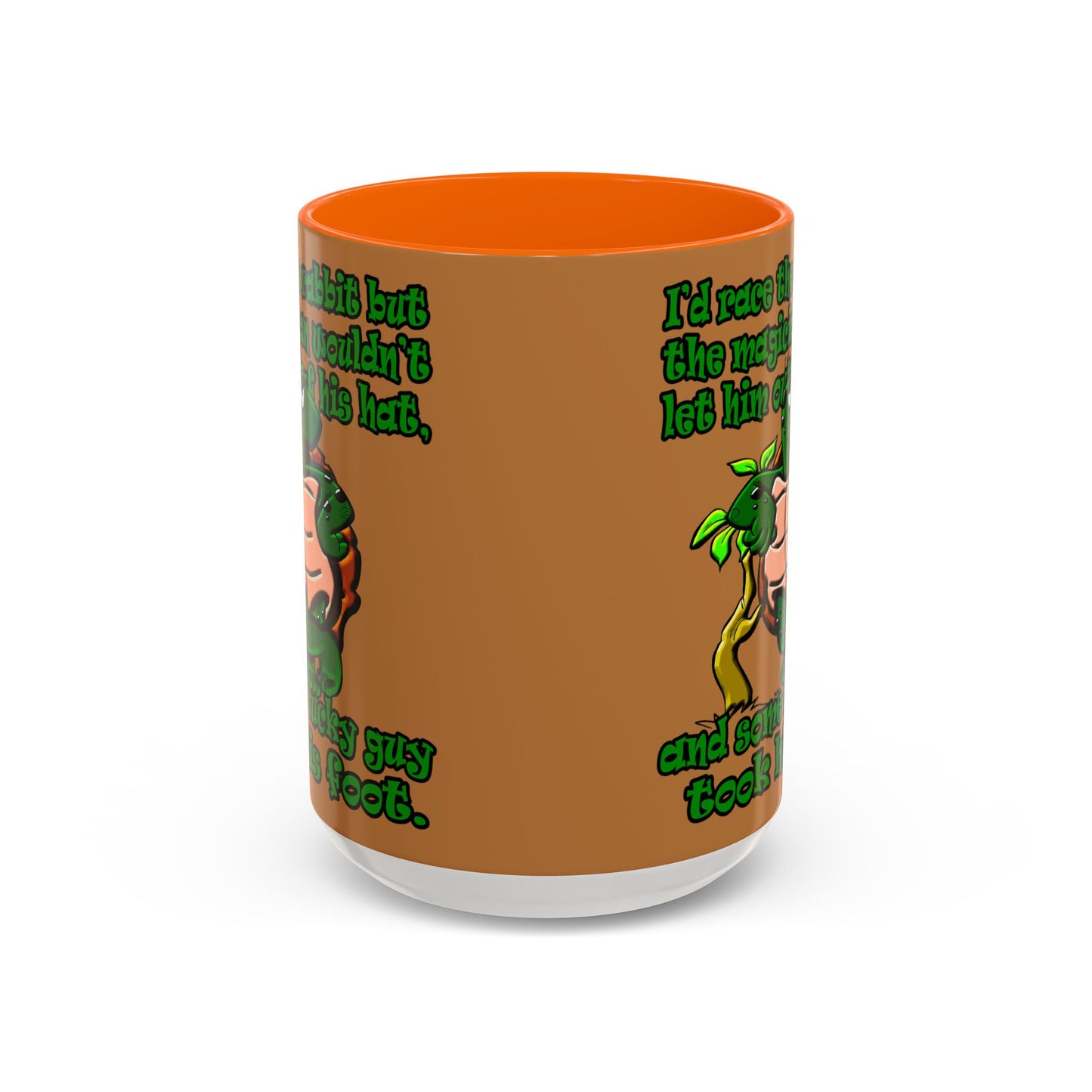 turtle race - Accent Mug (light brown)