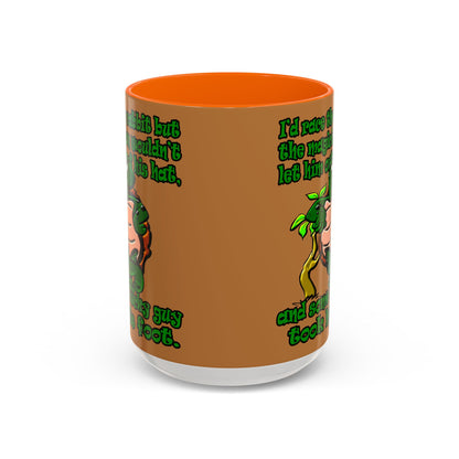 turtle race - Accent Mug (light brown)