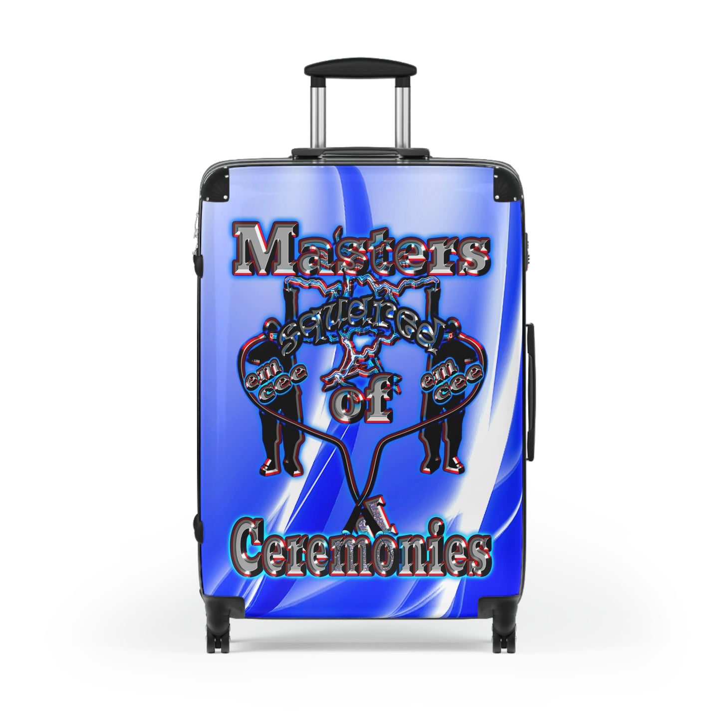 em cee squared - Suitcase (blue-white wave)