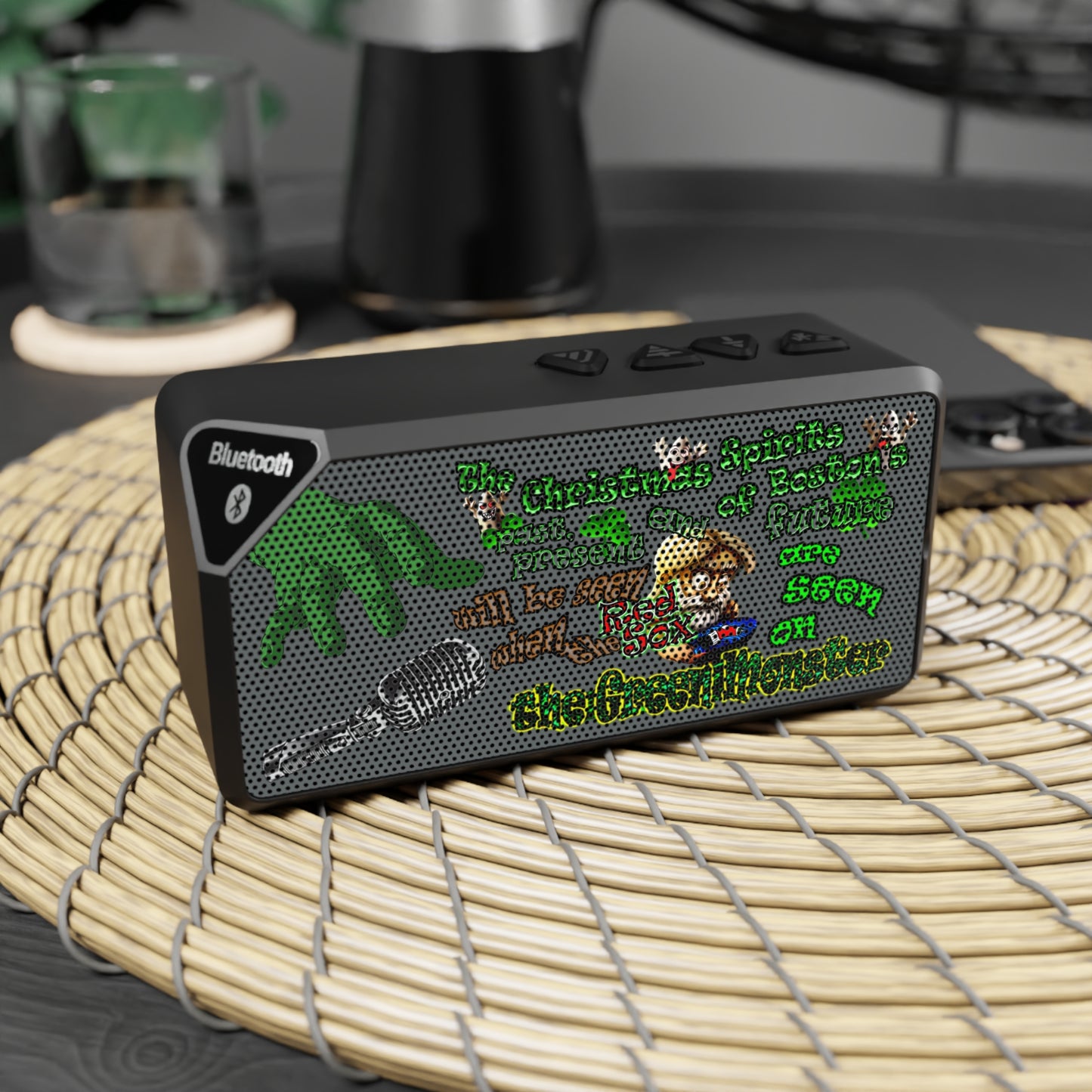 christmas spirits of boston - Jabba Bluetooth Speaker (dark grey)