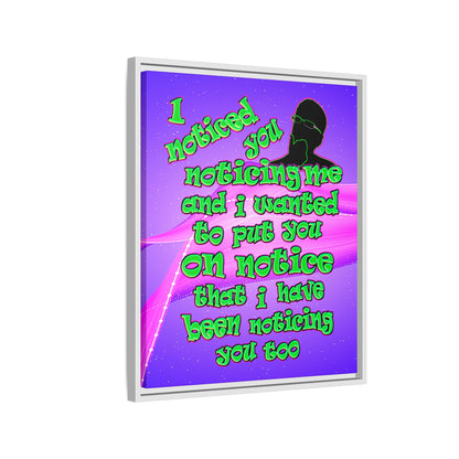 noticed you noticing - framed canvas art (purple-pink wave)