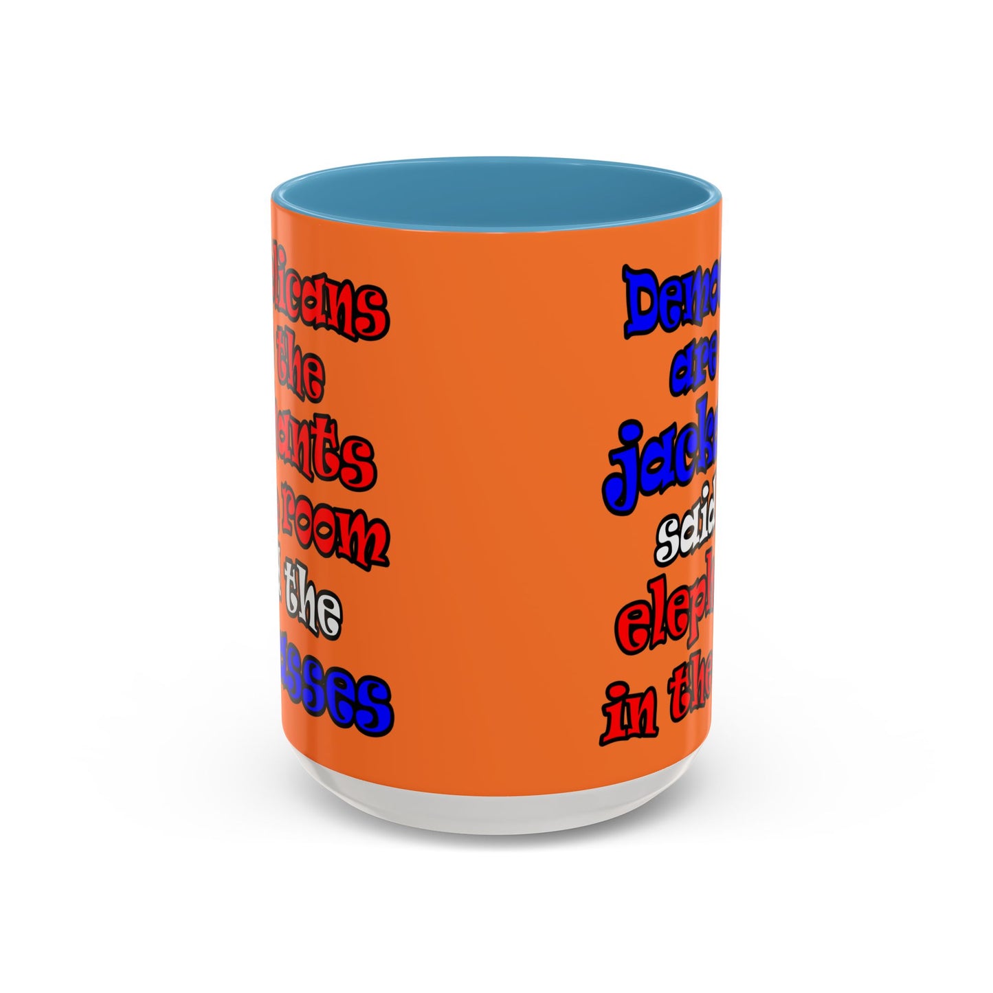 donkeys and elephants - Accent Mug (crusta)