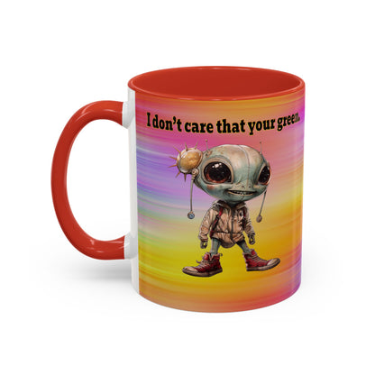 I don't care that your grey - Accent Mug (color blur)