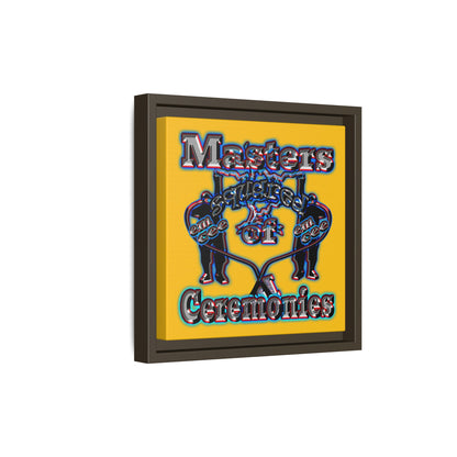 em cee squared - framed canvas art (yellow)