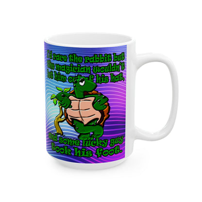 turtle race - White Mug (purple wave)